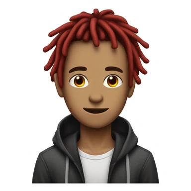 Slender Young man with some red dreads sticker