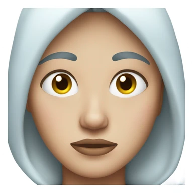   Cold sleepy woman icy face sticker