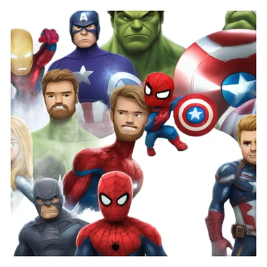 Surfing ironman, hulk ,spiderman ,thanos, Batman ,captain America sticker