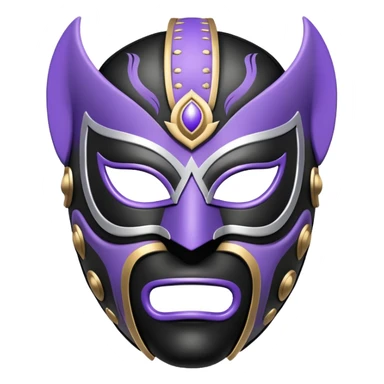 black and lavender luchador mask sticker