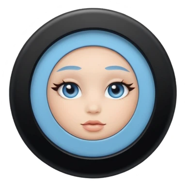 baby blue eyeshadow sticker