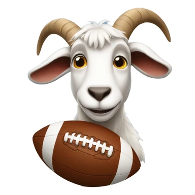 Goat with a football sticker