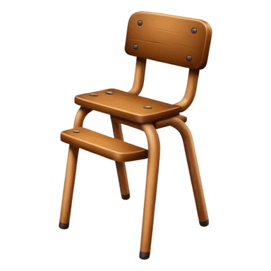Chair with human legs walking sticker