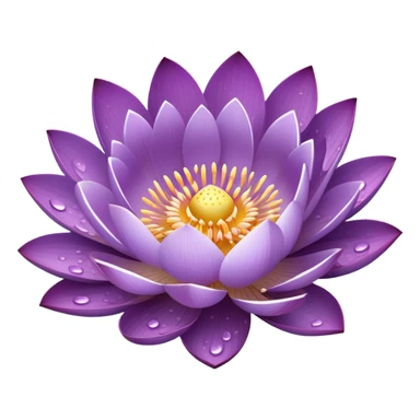 Purple lotus flower  sticker