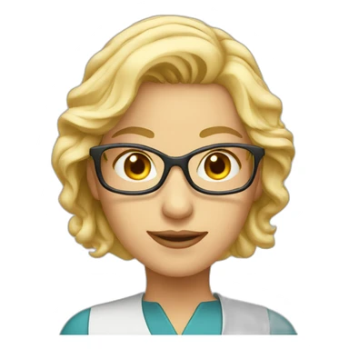 Computer scientist woman blonde sticker