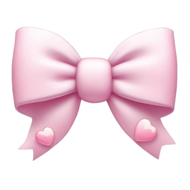 Bow in white with pink hearts sticker