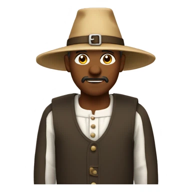 Thanksgiving pilgrim sticker