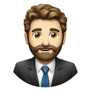 auditor-jovem advogado de barba bem feita curta , olho de mel e meio forte sticker