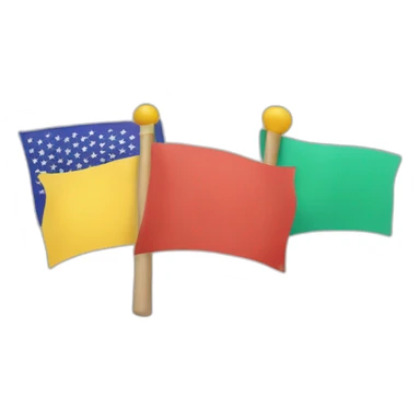 Goals, objectives, flags. sticker