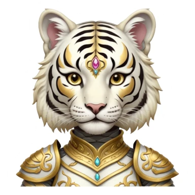ESO Female white tiger khajiit leader of the umbral rose  sticker