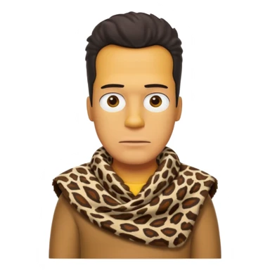 a simpson guy wearing ancient animal skin cloth, half body, icon sticker