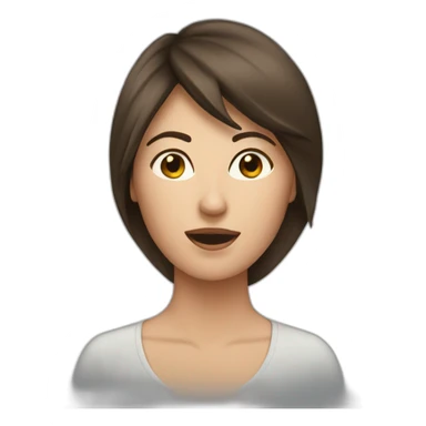 Brunette hicking woman  sticker