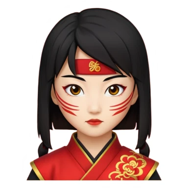 Ninja Girl ,Chines new years sign sticker