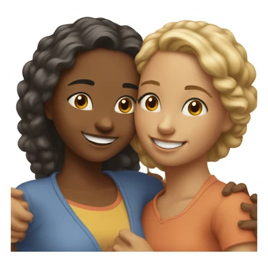 Sisters hugging sticker