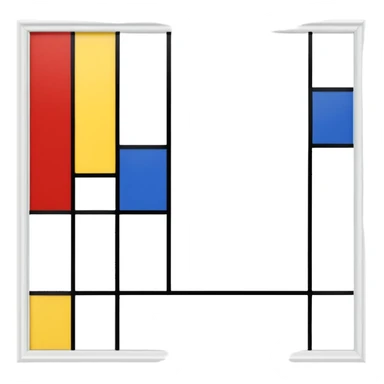 Piet Mondrian, Composition with Red Blue and Yellow painting frame sticker