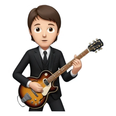 Paul McCartney playing guitar black suit sticker