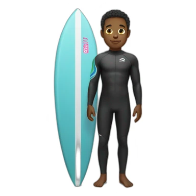 gay black male surfer in a wetsuit sticker