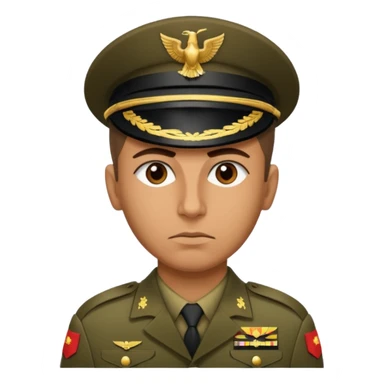 A portrait of an Iraqi soldier, shown from head to chest sticker