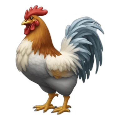 Poule a dents qui crache des licornes sticker