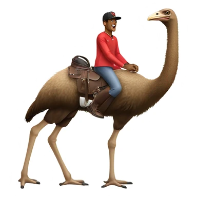 Jameis Winston riding an ostrich sticker