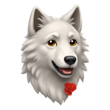 un lobo enamorado de una mariposa  sticker