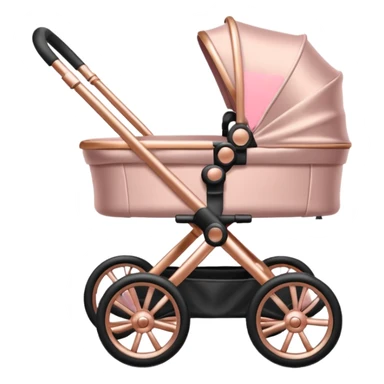 Satin Rosegold baby stroller sticker