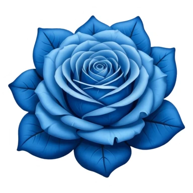 Rose emoji but make it blue instead of red and have it exactly like the original one sticker