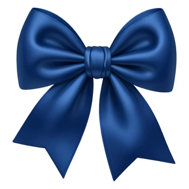 Navy blue heart bow sticker