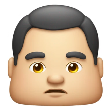 Fat man shirtless lying on floor on his stomack facing camera sticker