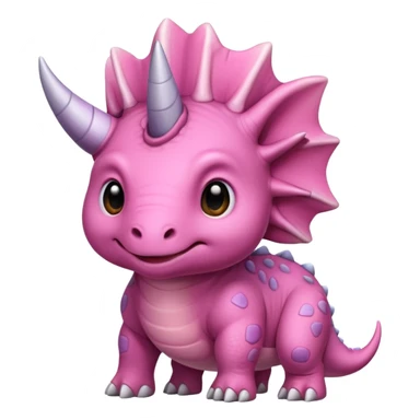 Triceratops cute pink  sticker