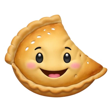 cute cartoon empanada character in SpongeBob + sticker