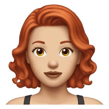 Scarlett Johansson red hair  sticker