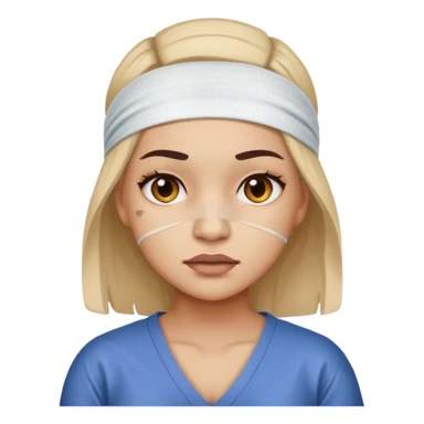 A female employee who has a major injury needs to report it. sticker