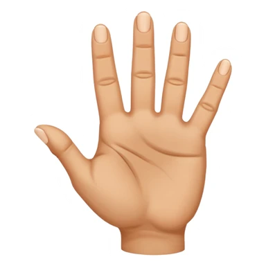 una mano con cinco dedos pero uno de los cincos dedos esta señalando abajo sticker