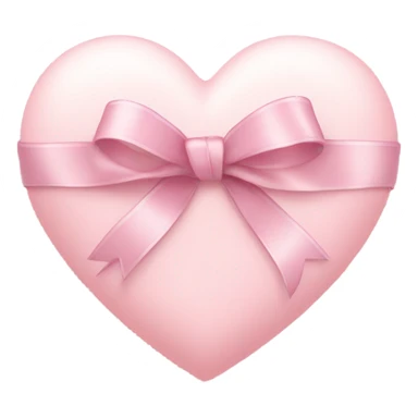 Pastel Pink heart with ribbon sticker