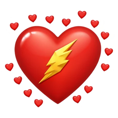 The flash with love hearts sticker