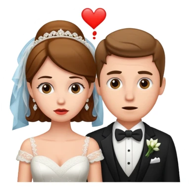 confused newlywed couple sticker