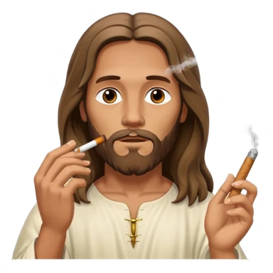 Jesus smoking blunt sticker