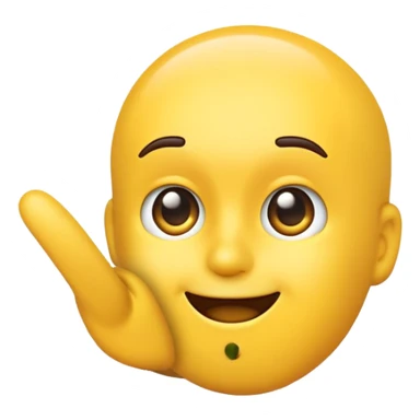 Make an emoji with a finger pointing toward the emoji head. Discord-style. sticker