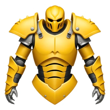 yellow predator bone armor sticker