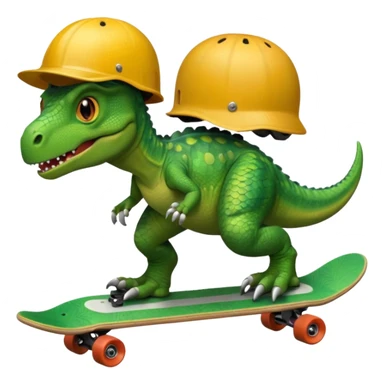 Dinosaur on a skateboard sticker