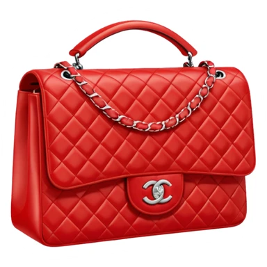 chanel flap bag bright red color bag  sticker