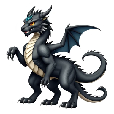Black Dragon-type Fakémon-Lynx full body sticker