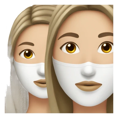 white girl skincare mask sticker