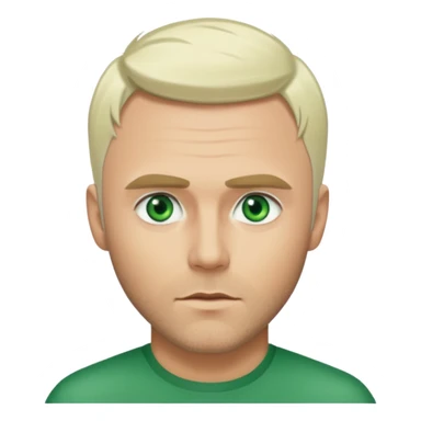Gary Barlow with green eyes, platinum blonde hair sticker
