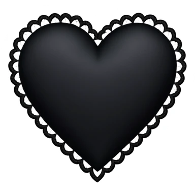 goth heart with a black lace trim sticker