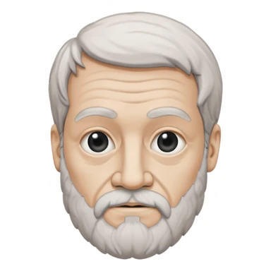 Aristotle portrait, hand-drawn look, as a black-and-white sketch sticker