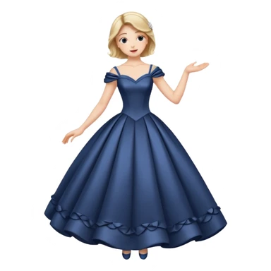 woman performing a curtsy sticker