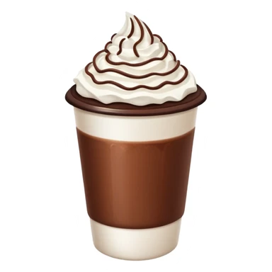 hot chocolate in a takeaway cup sticker