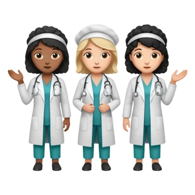 Three black sheep dressed as doctors and they’re female sticker